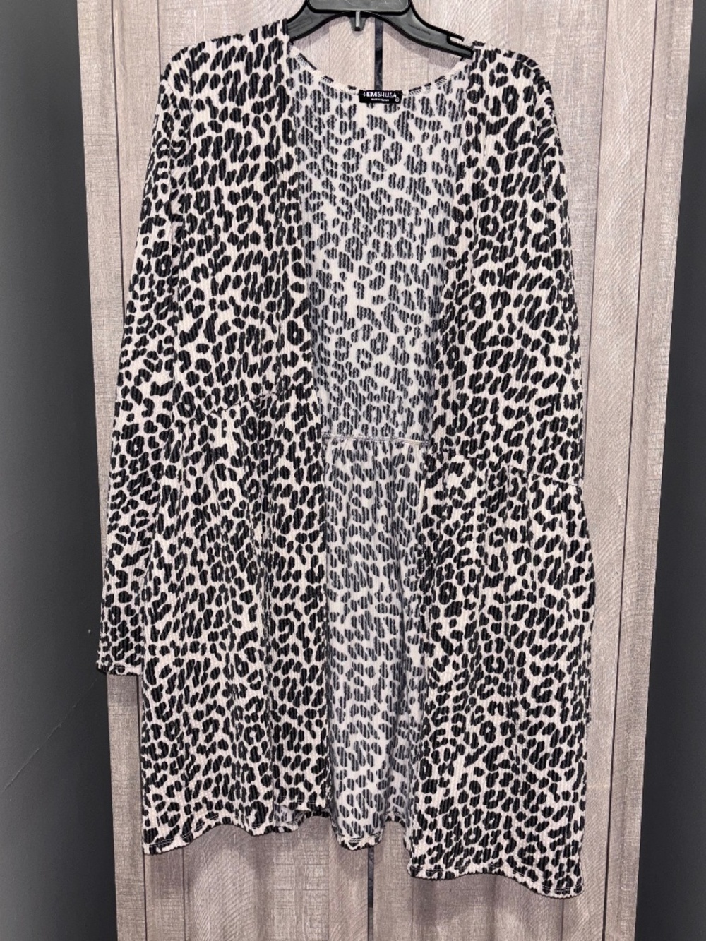 Heimish USA Babydoll Animal Print Cardigan 3X
